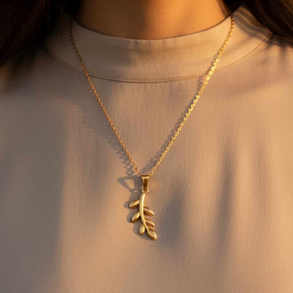 Ummahya Palestine Olive Branch Necklace