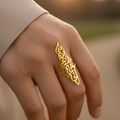 Ummahya Palestine Calligraphy Map Ring