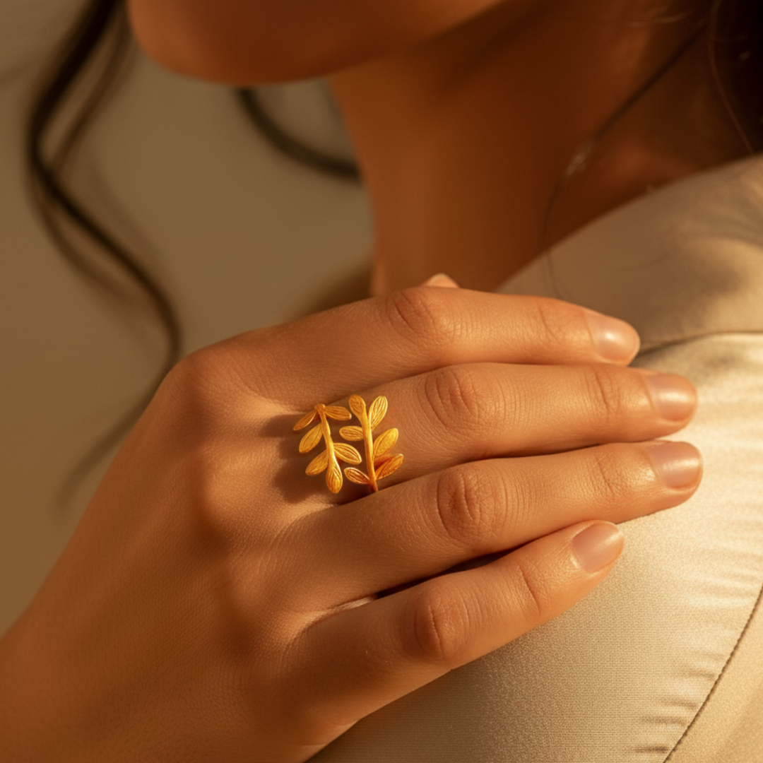 Ummahya Palestine Olive Leaf Ring