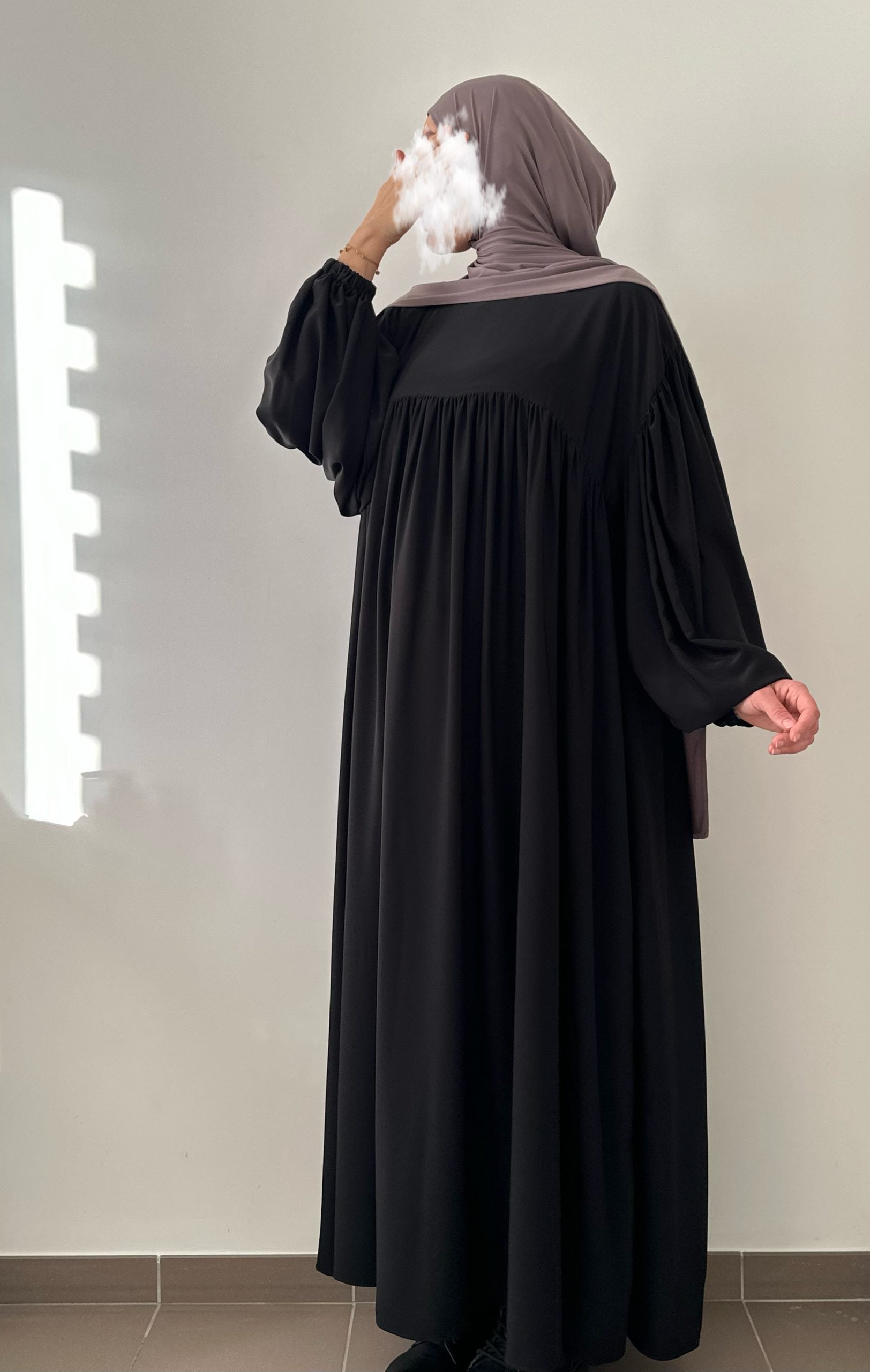 Abaya Rayhana en soie de Medine