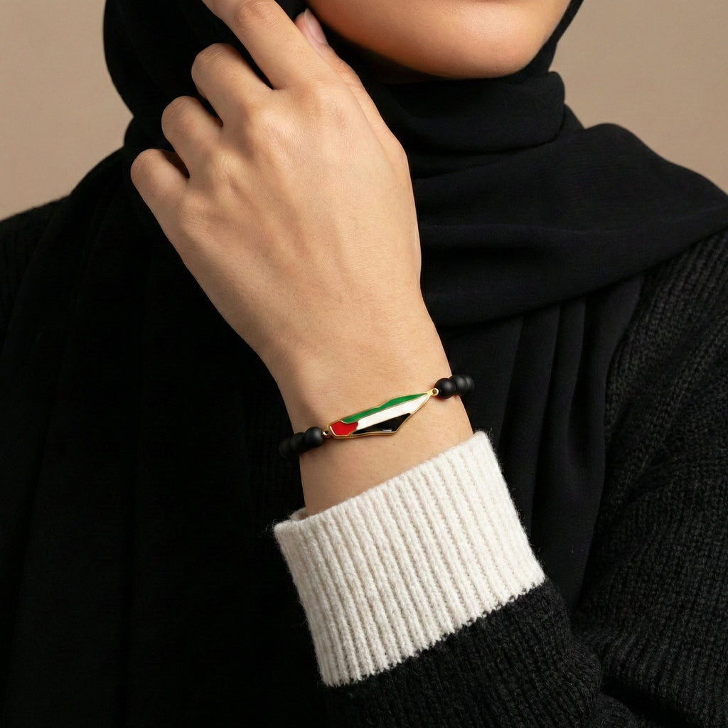 Armband met Ummahya Palestina kralen