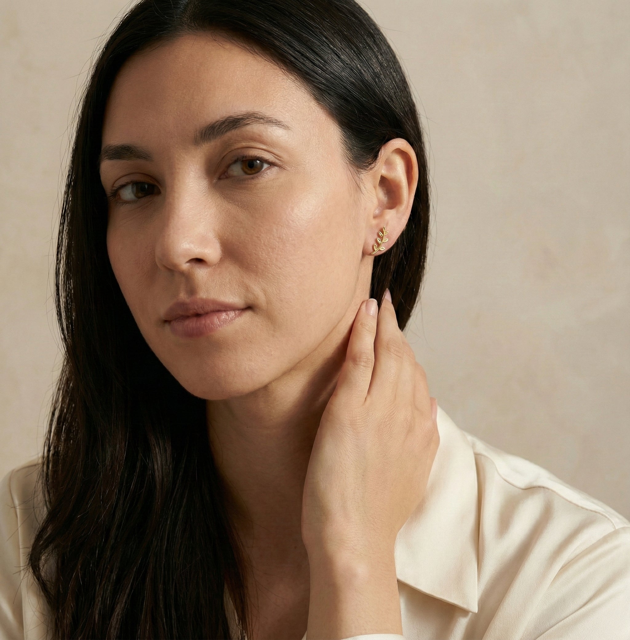Boucles d’oreilles feuille Ummahya Sakinah