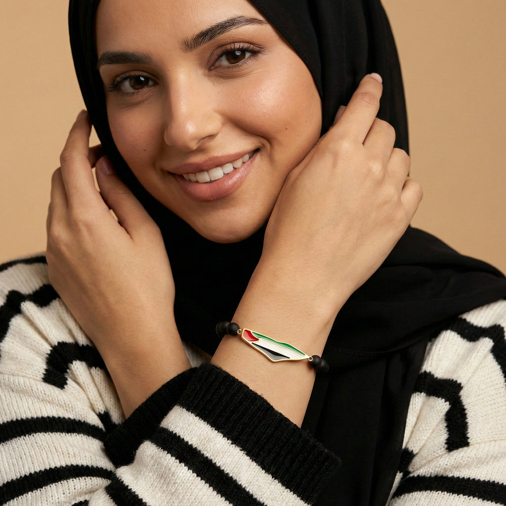 Armband met Ummahya Palestina kralen
