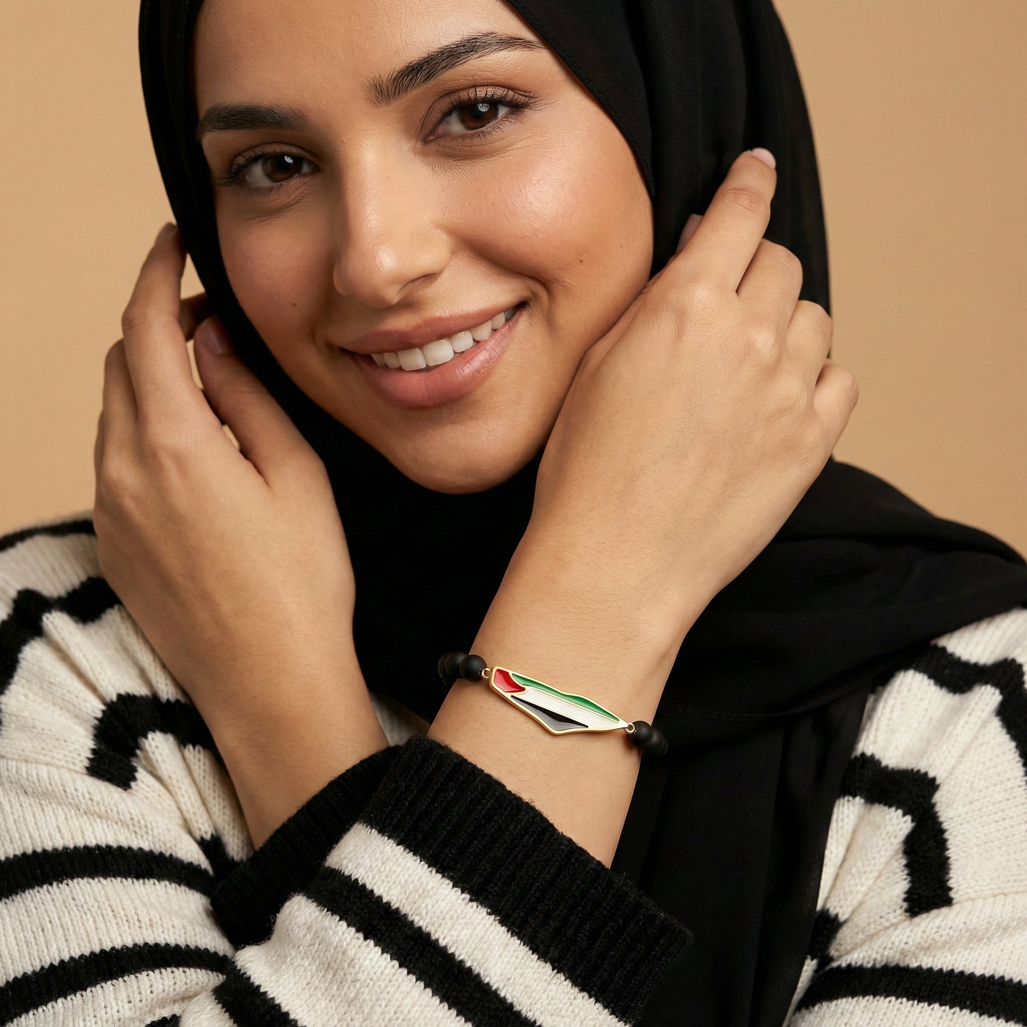 Armband met Ummahya Palestina kralen