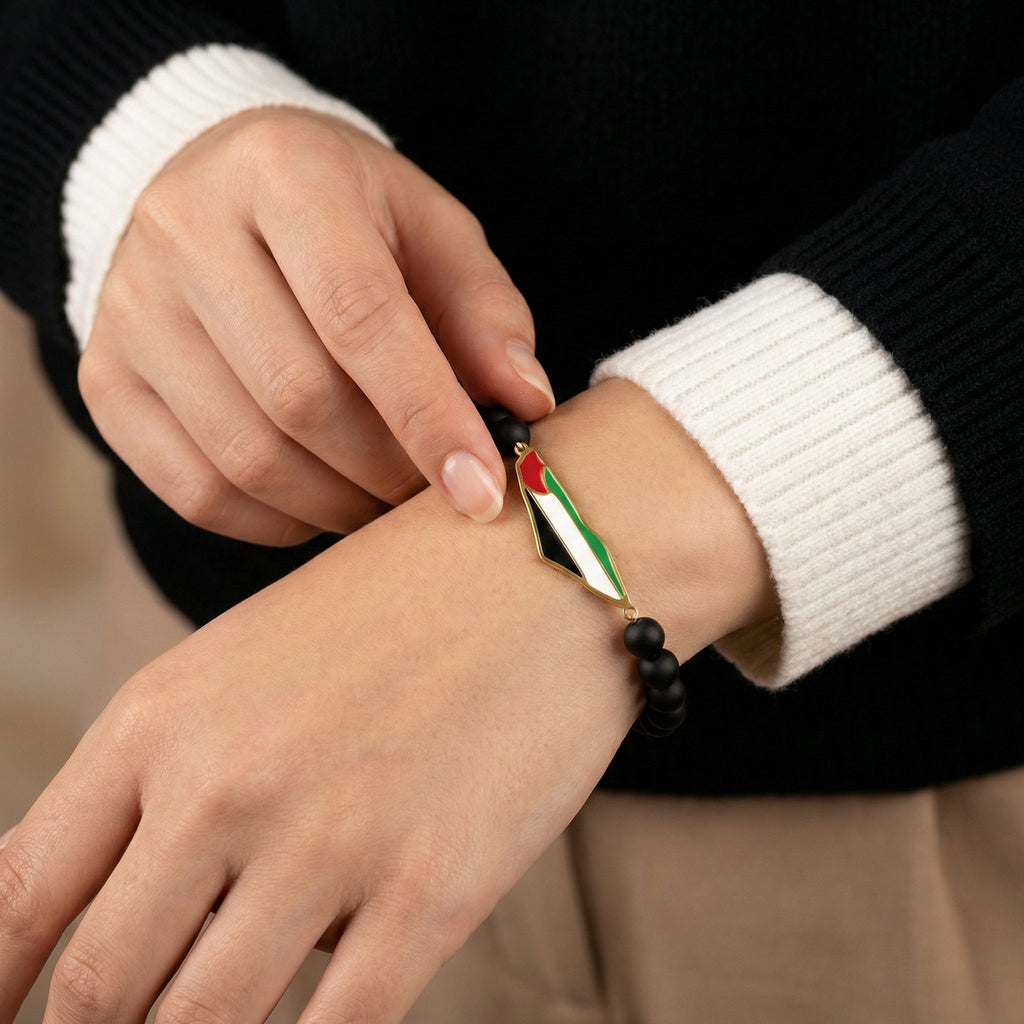 Armband met Ummahya Palestina kralen