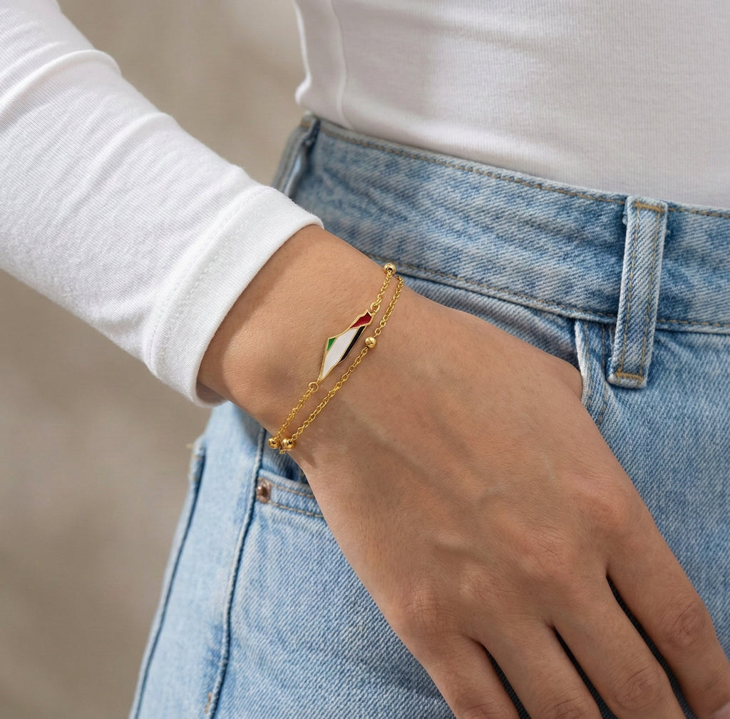 Ummahya Palestine Map Bracelet