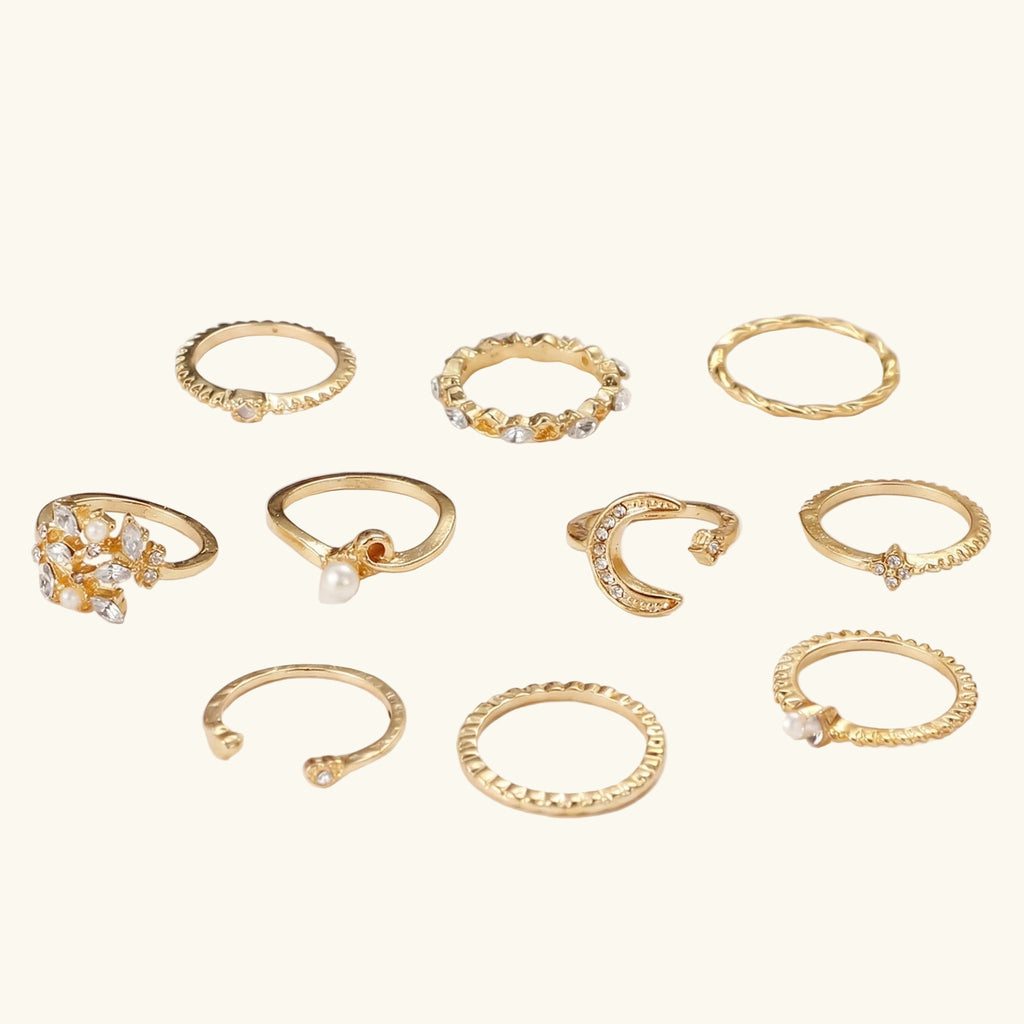 Ummahya Layali Moonlight Rings Set