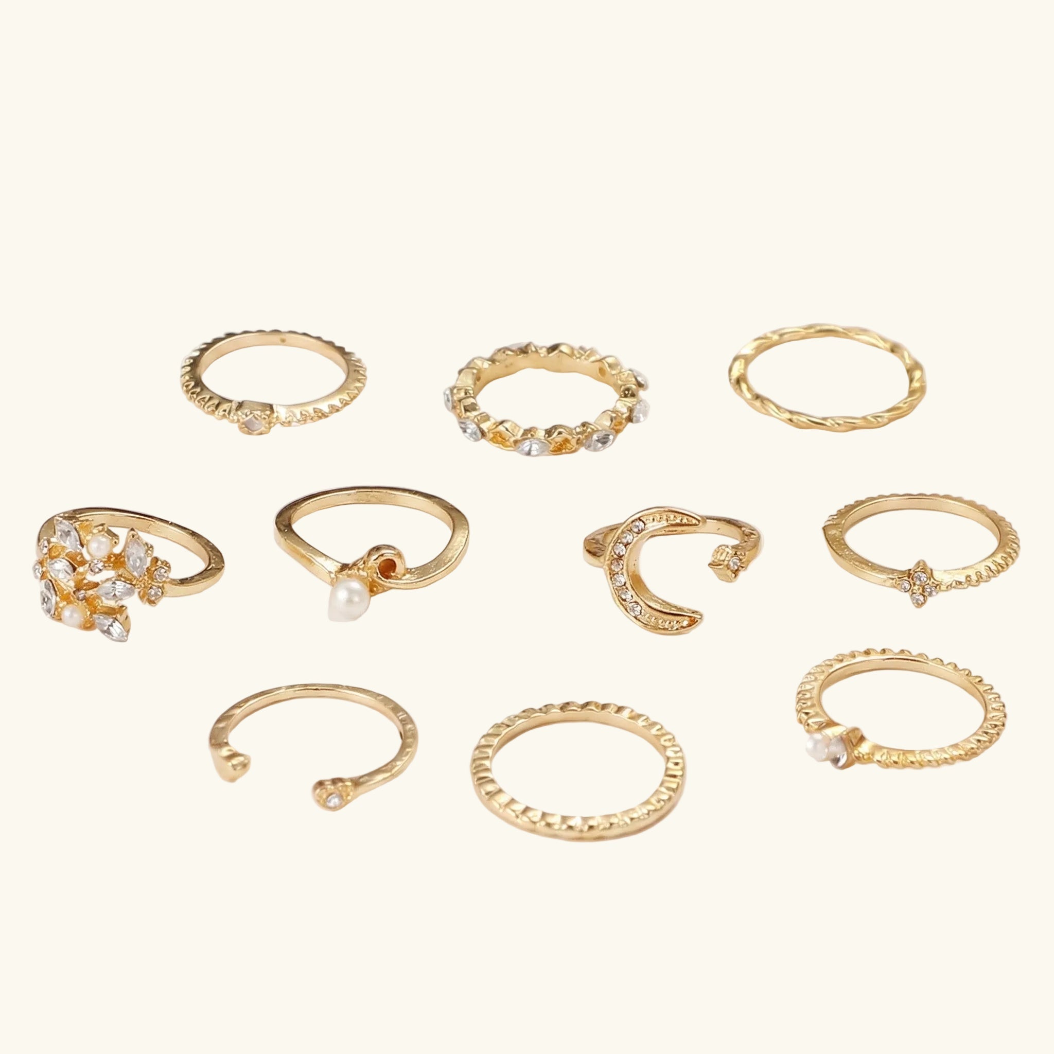 Ummahya Layali Moonlight Rings Set