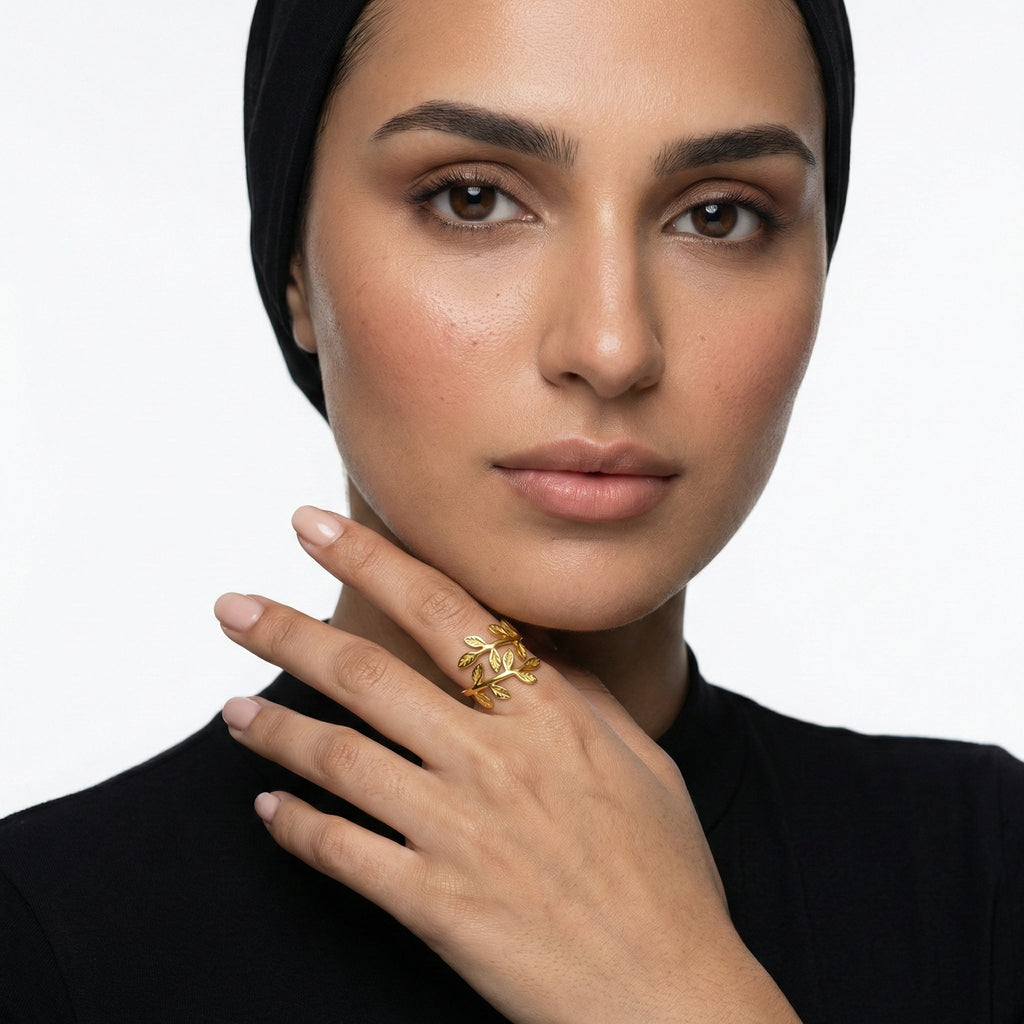 Ummahya Palestine Olive Leaf Ring