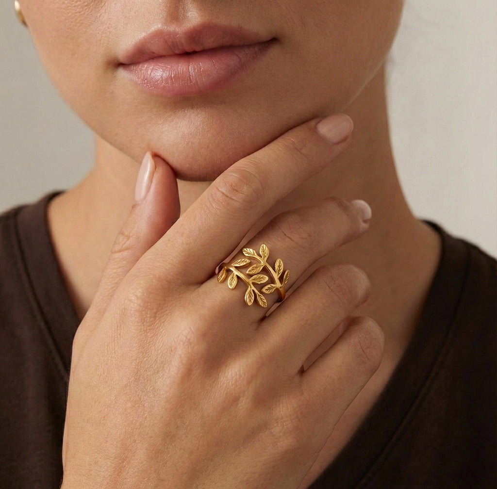 Ummahya Palestine Olive Leaf Ring