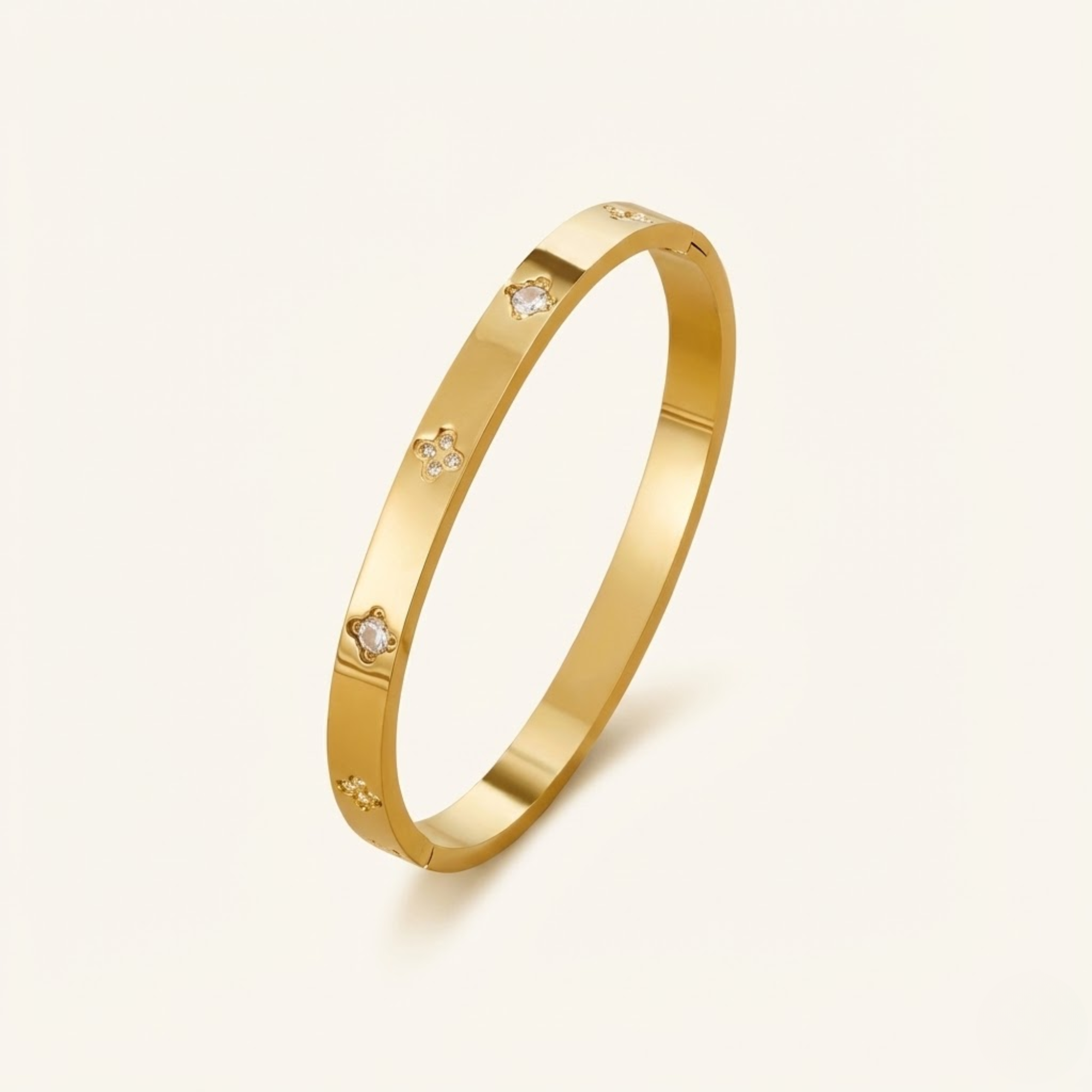 Gouden klaverarmband