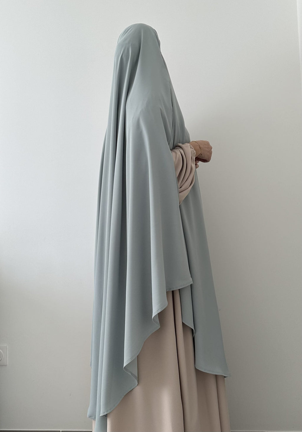 Maxi Khimar with Slits in Medina Silk