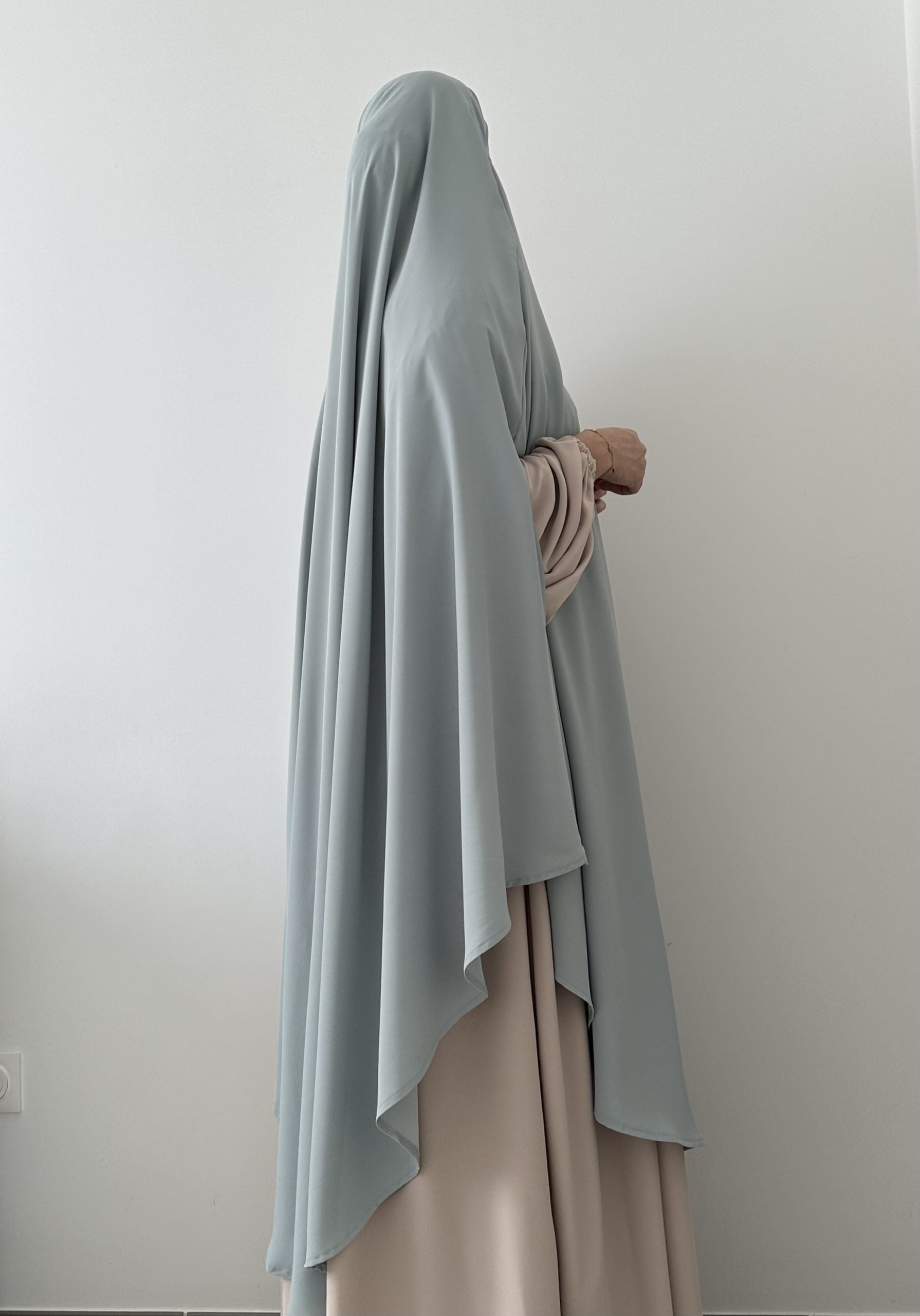 Maxi Khimar with Slits in Medina Silk