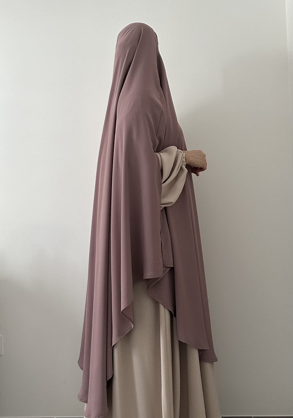 Maxi Khimar with Slits in Medina Silk
