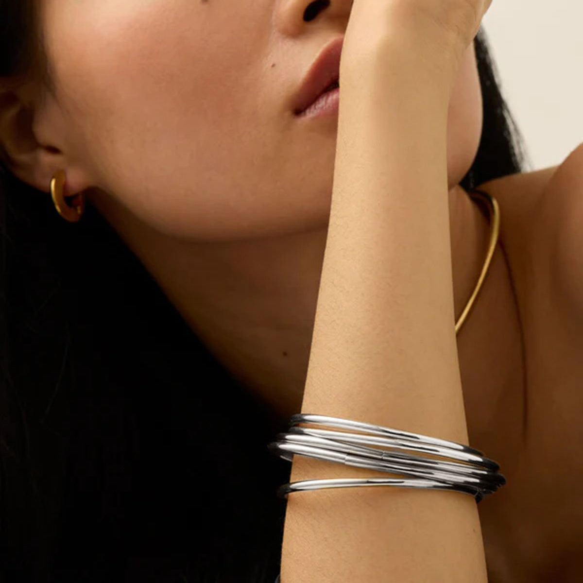 Gouden armbandenset Shannon