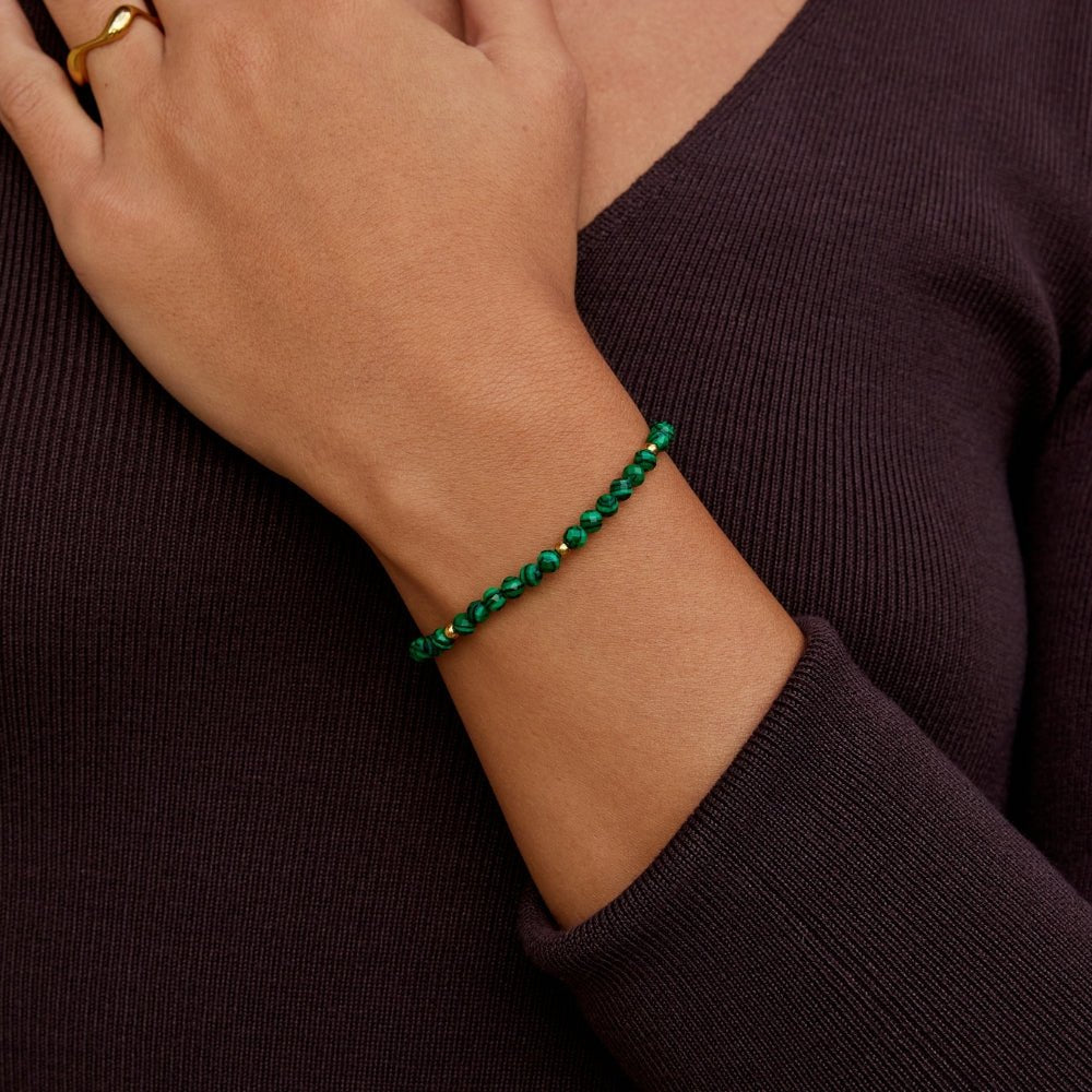 Smaragdgroene kralenarmband