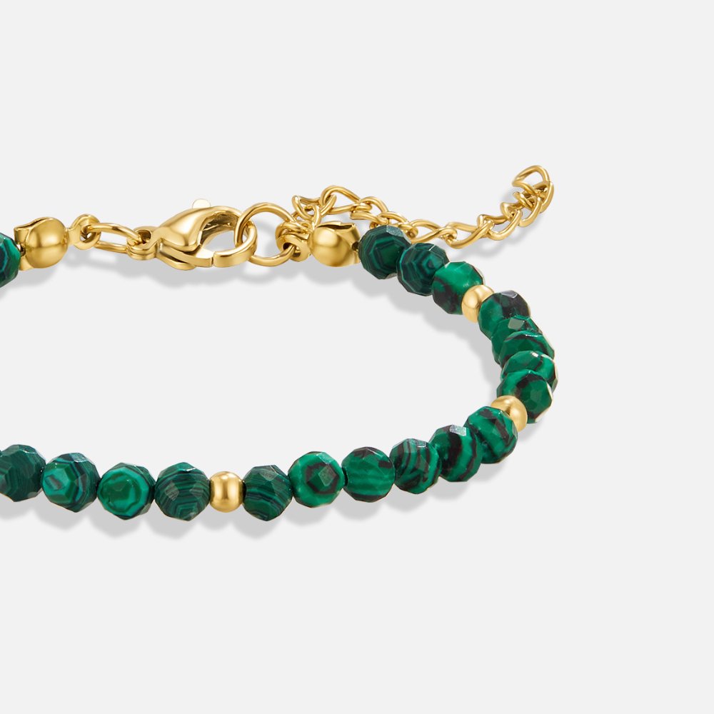 Smaragdgroene kralenarmband