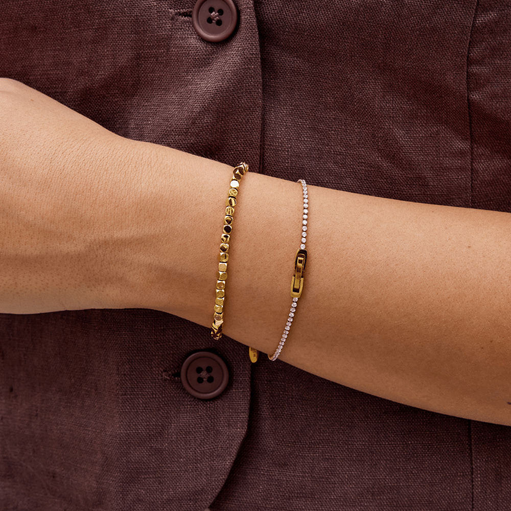 Lexi 18k gouden kubusarmband